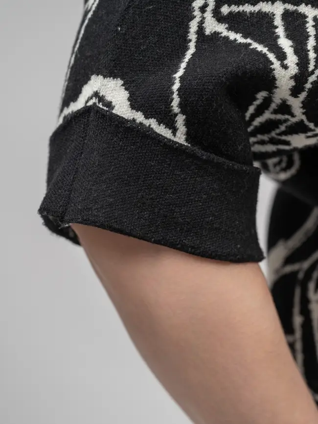 Джемпер "Цветочный принт" 0922 Размер 46-54 фото 19