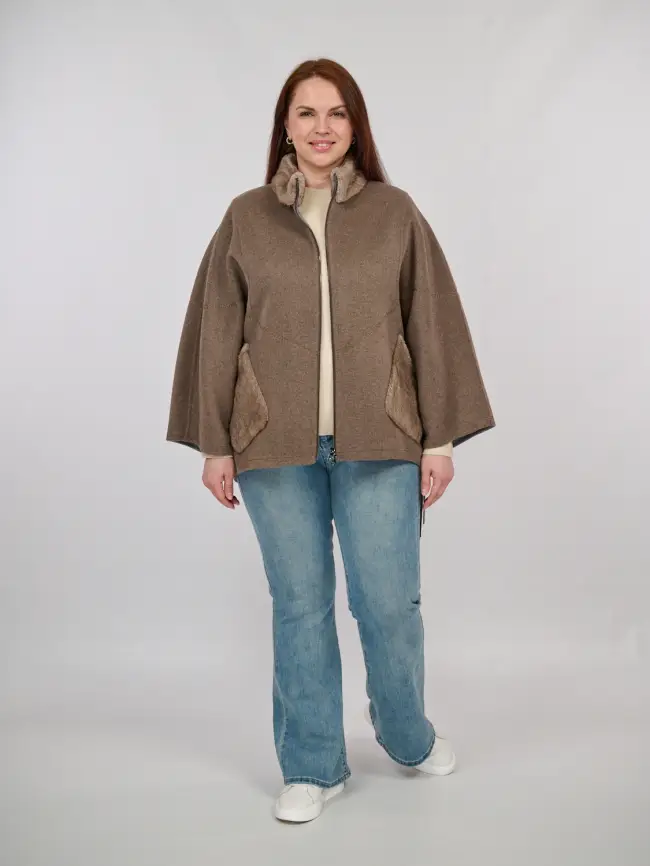 Пальто кашемир 082 Размеры 48-60 фото 2