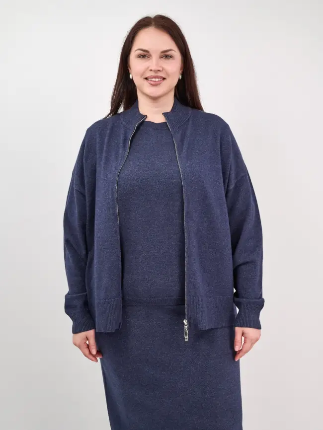 Кофта на молнии 25411 ЭттоПлюс Размер 50-58 фото 18