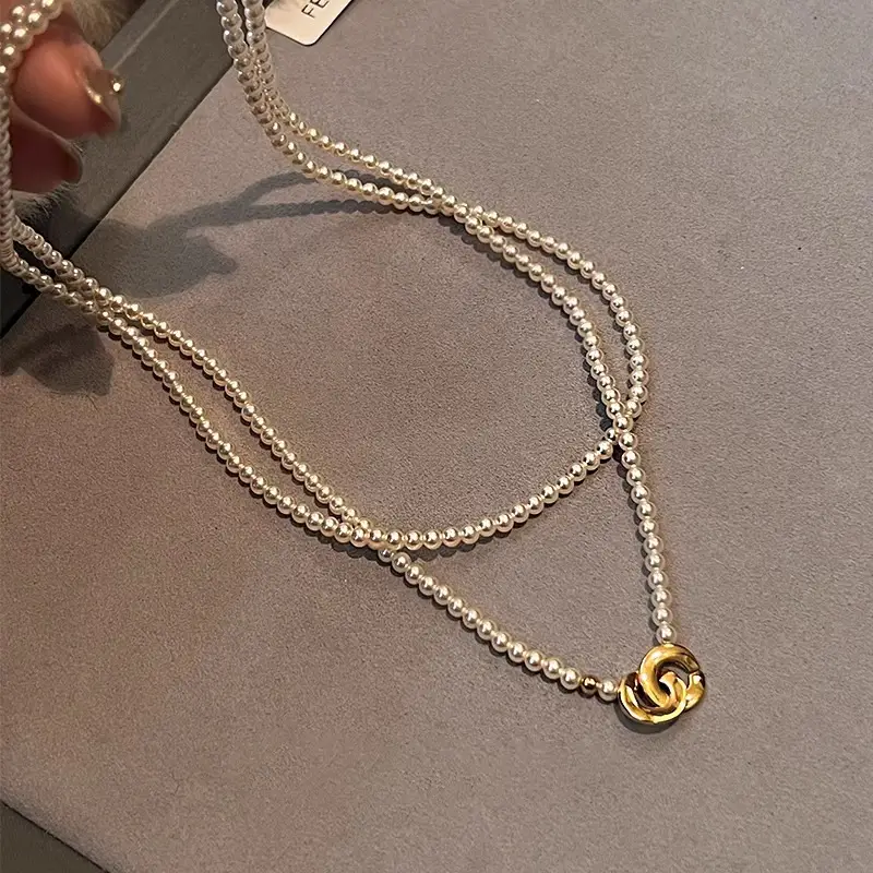 Ожерелье из мелких жемчужин Б0065 фото 8