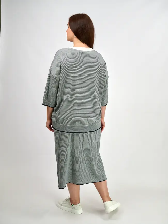 Юбка в полоску 52-58р. ЭттоПлюс 25416 фото 21