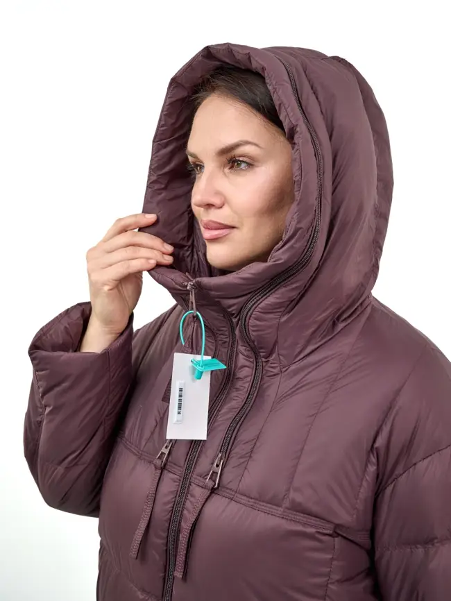 Пуховое пальто 870 Размер 48-54 фото 13