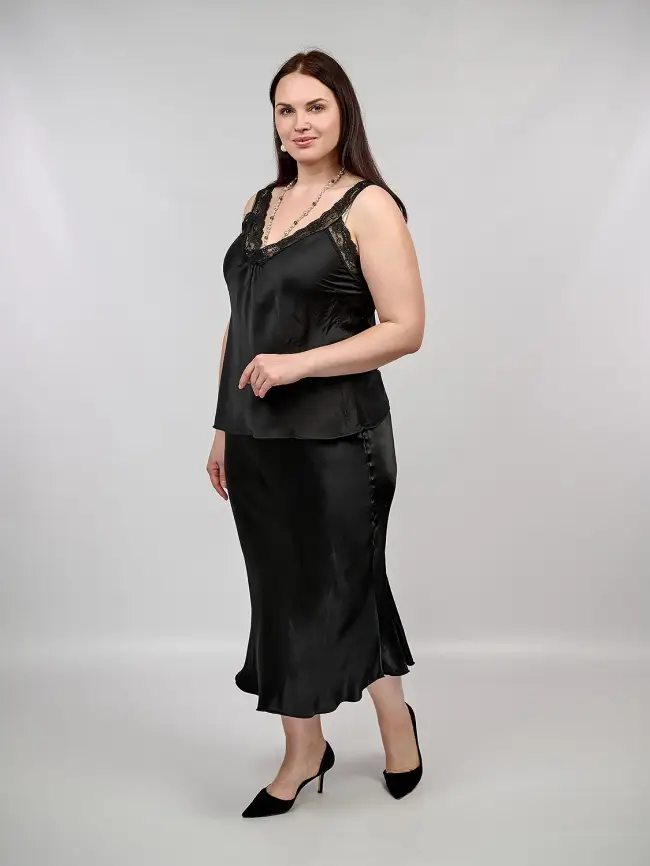 Юбка атлас 9298-1 Размер 48-56 фото 13