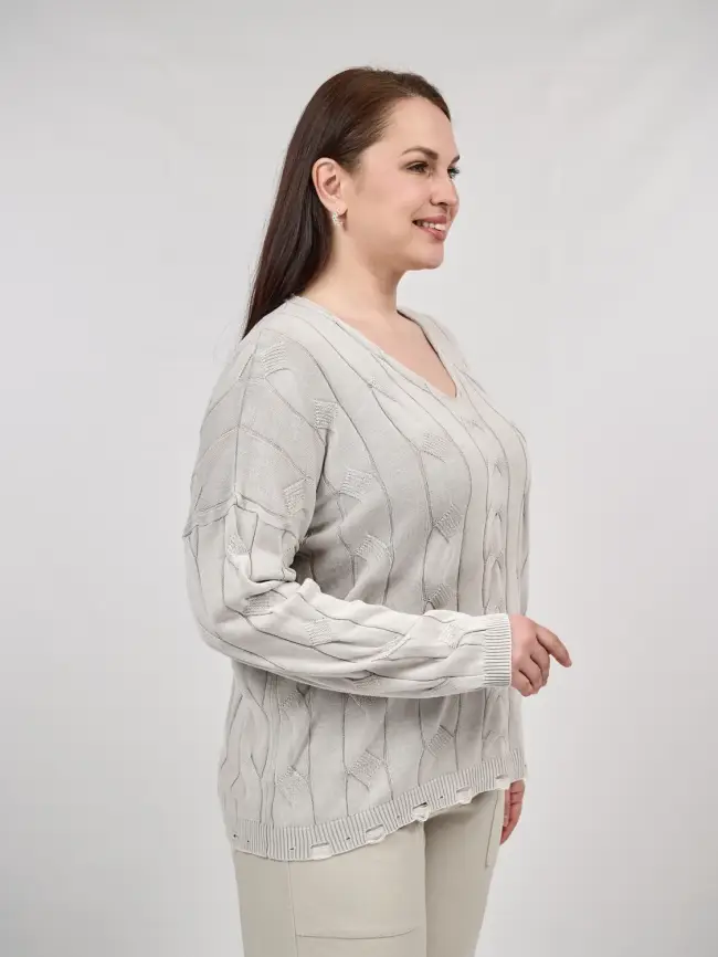 Джемпер Италия косы 3388 Размер 50-58 фото 63