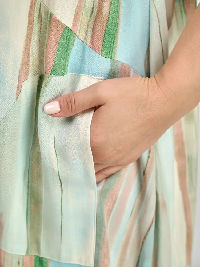 Сарафан в полоску ЭттоПлюс 0026-1 размеры 50- 62 фото 20