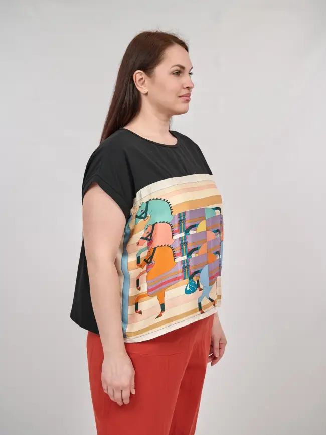 Блуза Италия 8860 Размер 50-58 фото 11