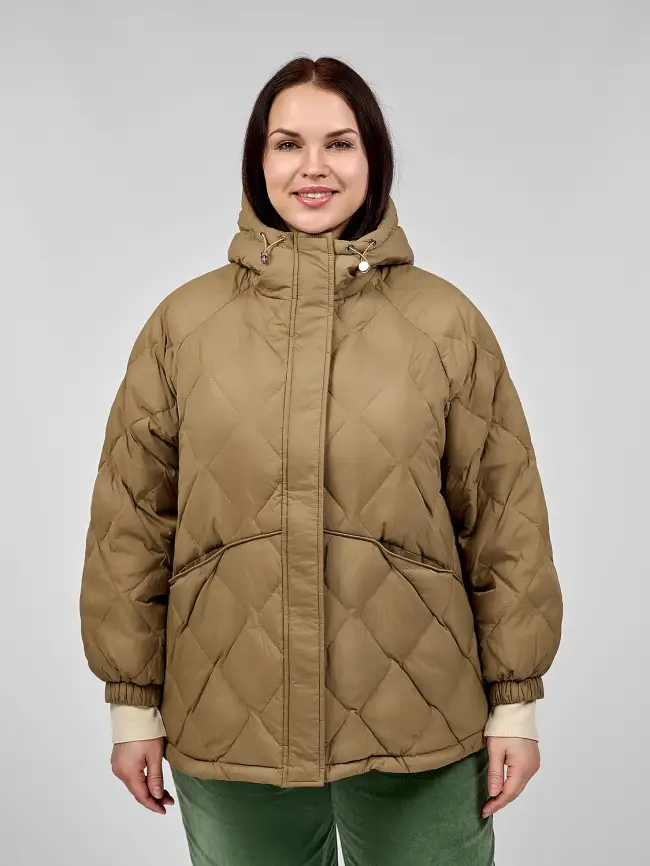 Стеганая куртка с капюшоном 8815 фото 29