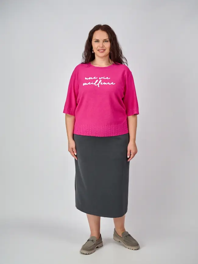 Джемпер облегченный ЭттоПлюс 25414 Размер 48-52 фото 30