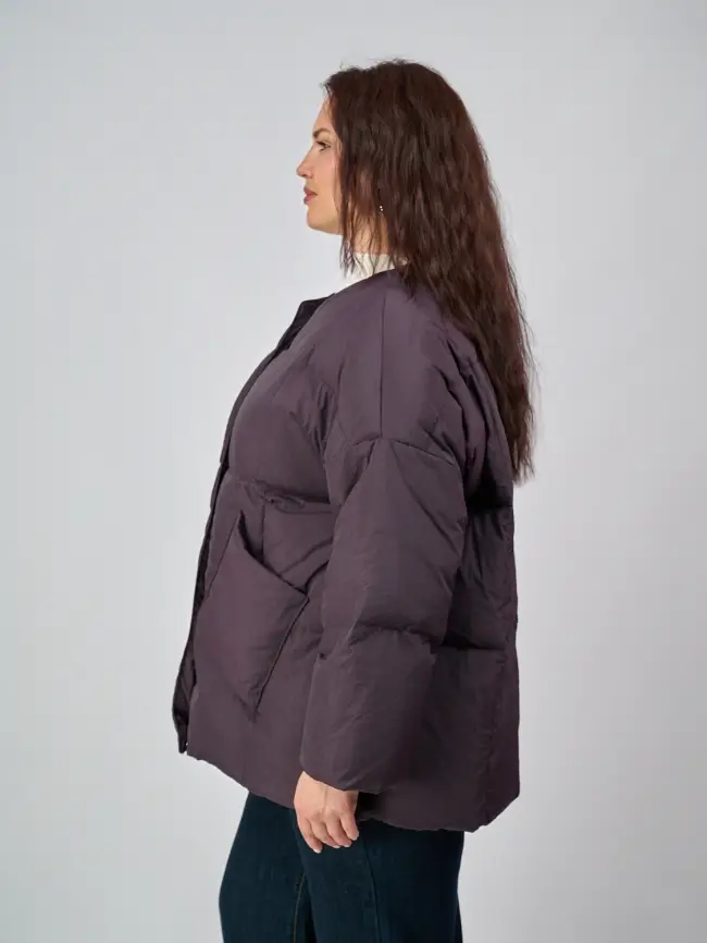 Пуховик женский с шарфом 8358 Размер 50-58 фото 104