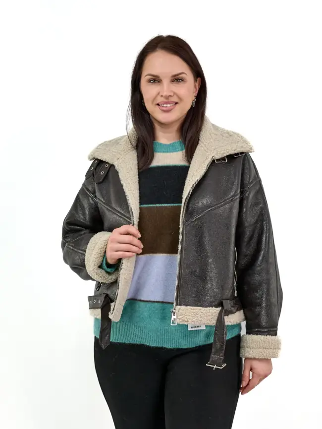 Дубленка авиатор 18907 Размер 50-54 фото 1