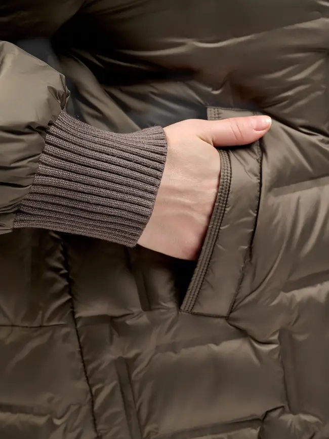 Пальто с вязаным капюшоном №2 8893 фото 16