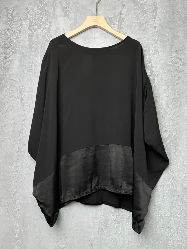 Блуза с атласной полосой 22771 фото 1