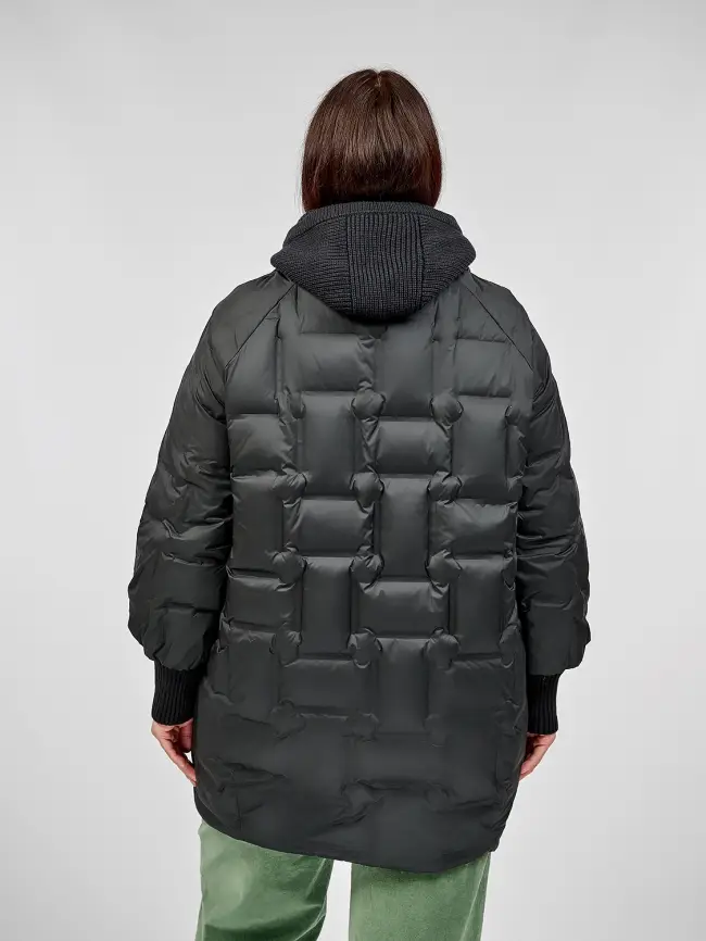 Пальто с вязаным капюшоном №2 8893 фото 25