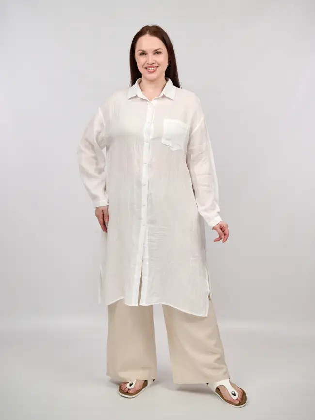 Рубашка-кардиган 2508 Размер 50-58 фото 27