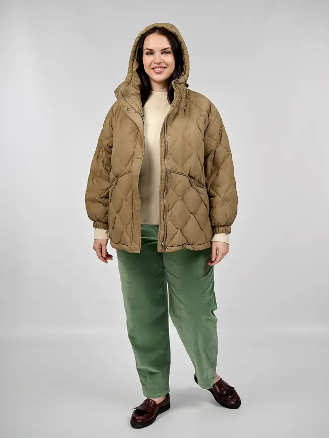 Стеганая куртка с капюшоном 8815 фото 30