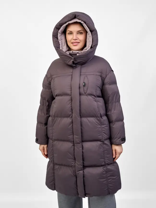 Пуховое пальто 8892 Размер 48-52 фото 14