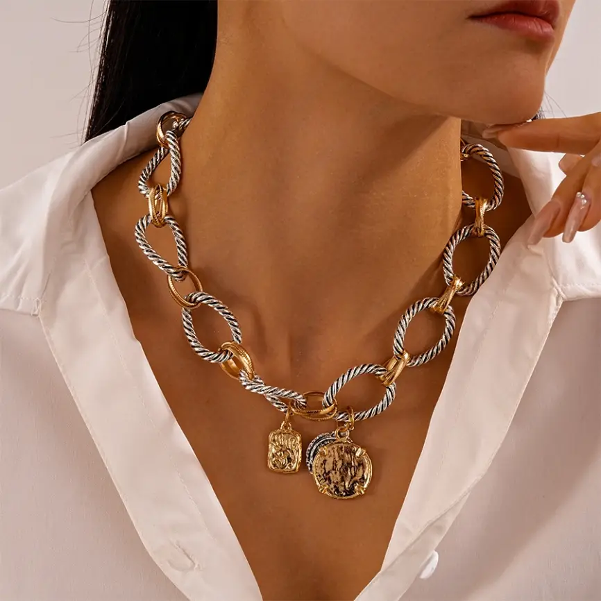 Колье Витое с монетками Б0050 фото 2