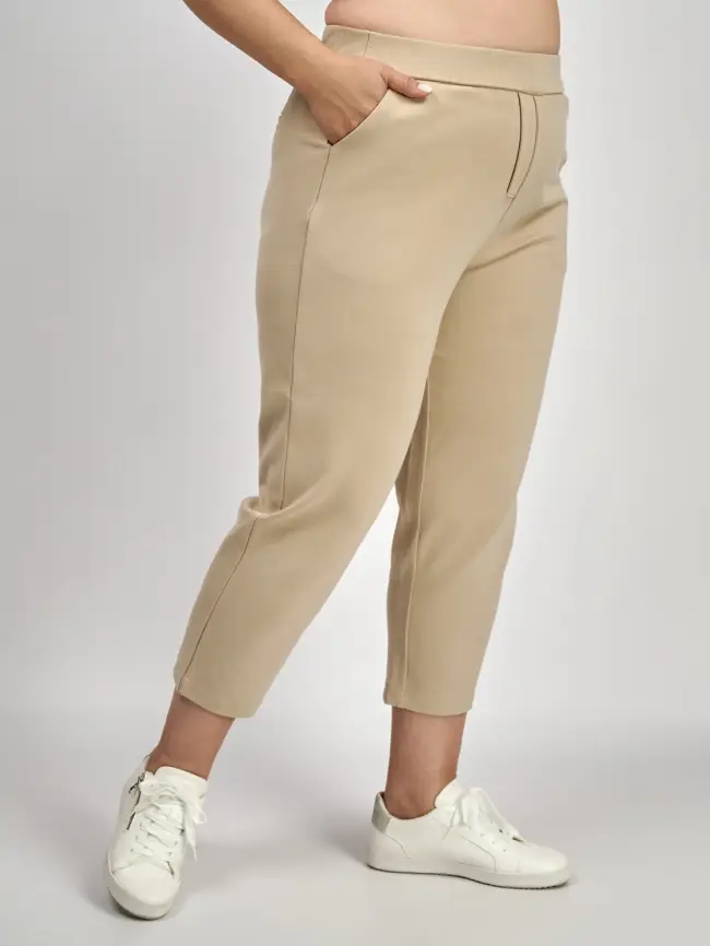 Брюки ЭттоПлюс 33586 (экрю, 1) Уценка фото 1