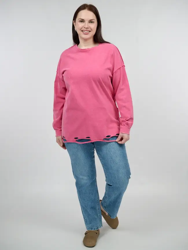 Лонгслив рваный 9938 Размер 50-56 фото 30