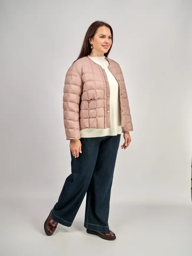 Куртка пух легкая размер 44-52 8176 фото 34