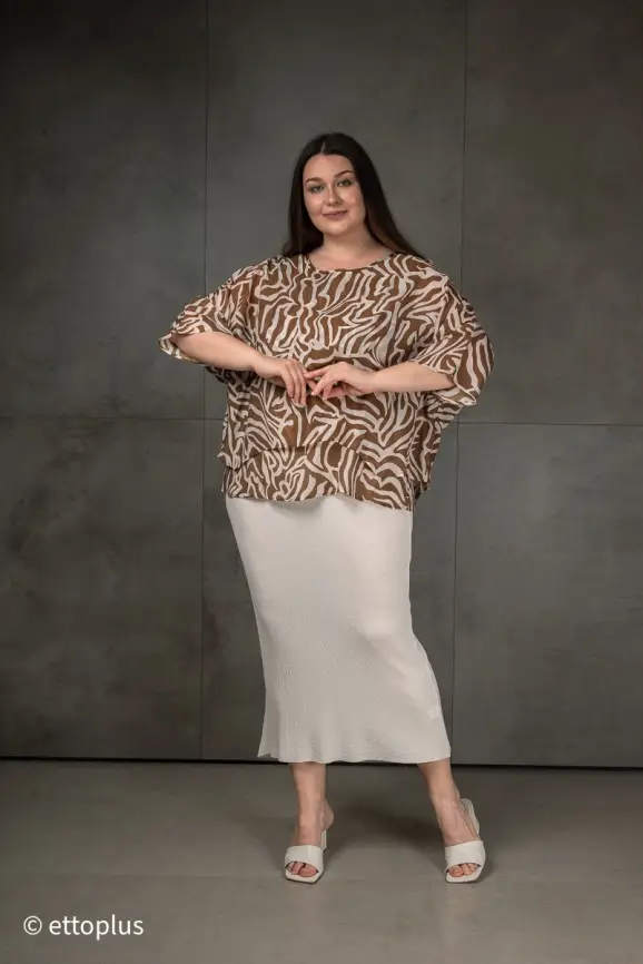 Блуза ЭттоПлюс 30059 Размер 50-58 фото 49