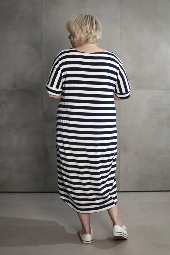 Платье в полоску ЭттоПлюс 0032 размеры 52- 56 фото 57