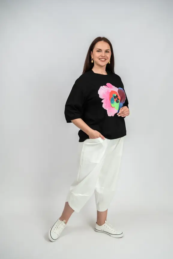 Лонгслив Цветы 25001 ЭТТОПЛЮС фото 23