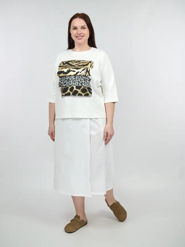 Юбка брюки 1131 размеры 48- 58 фото 7