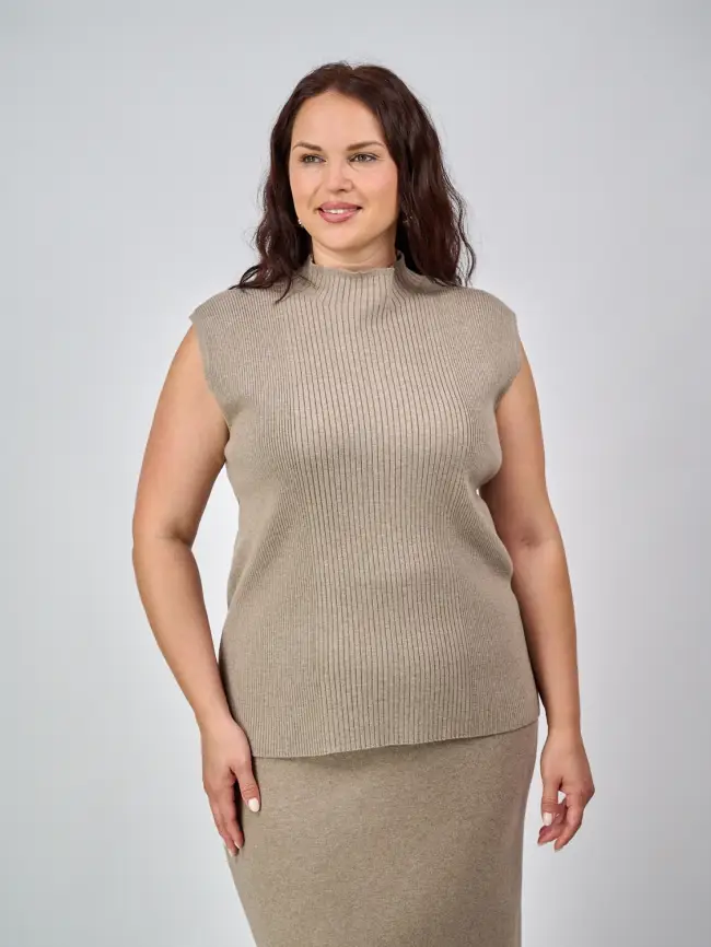 Джемпер без рукавов ЭттоПлюс 876 Размер 54-58 фото 81