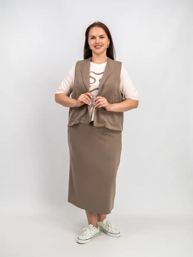 Костюм с юбкой 0012 Размеры 52-58 фото 4
