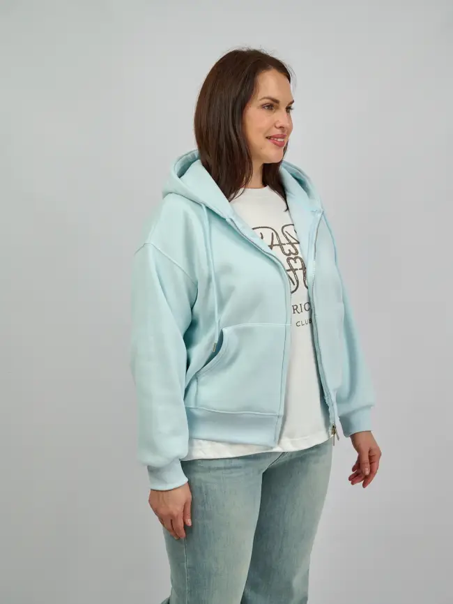 Худи зип утепленное 10 Размер 46-54 фото 15