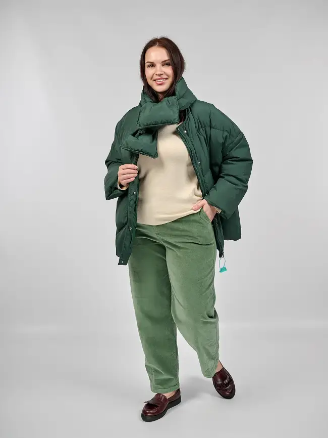 Пуховик женский с шарфом 8358 Размер 50-58 фото 66