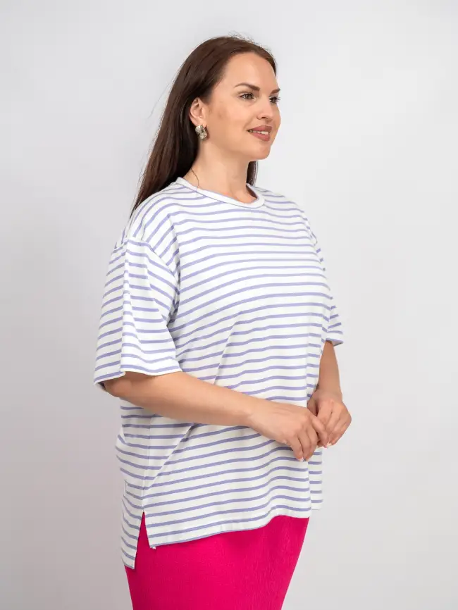Футболка в полоску ЭттоПлюс 034 Размер 50-58 фото 65