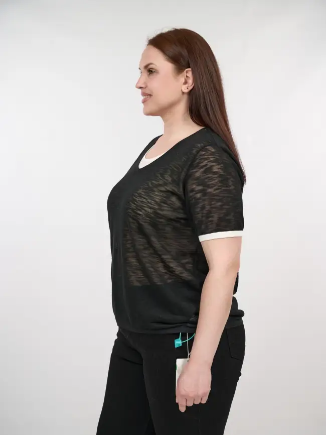 Джемпер короткий рукав 23066 размер 50- 58 фото 3