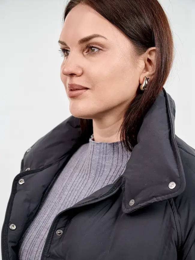 Пуховое пальто 6325 Размер 46-56 фото 43