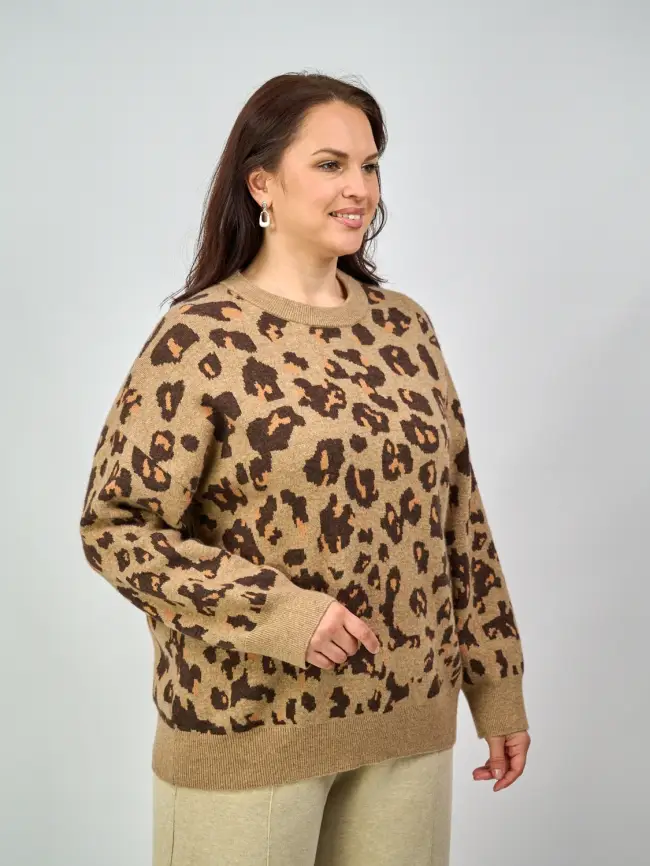 Джемпер Леопард 50-58 58258 фото 11