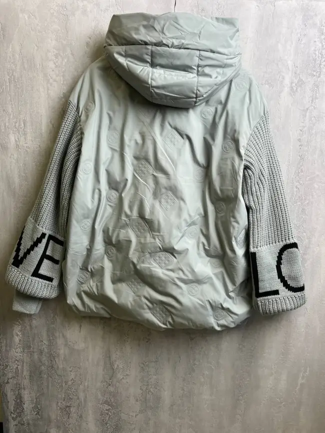 Куртка с вязанными рукавами фото 8