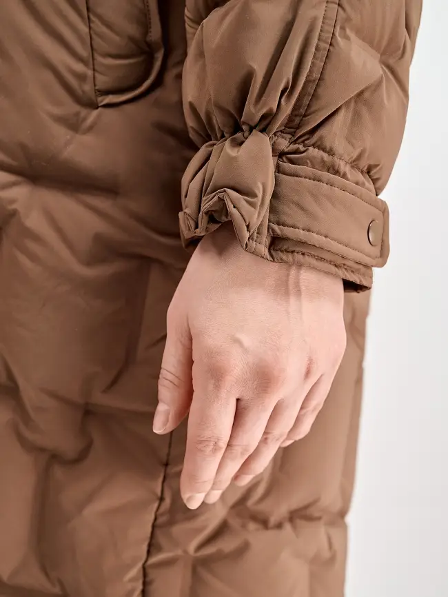 Пуховое пальто 6325 Размер 46-56 фото 26