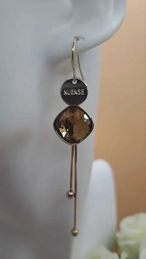 Серьги Коньяк Б560055 фото 2