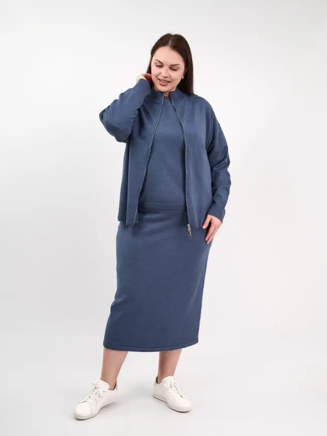 Кофта на молнии 25411 ЭттоПлюс Размер 50-58 фото 11