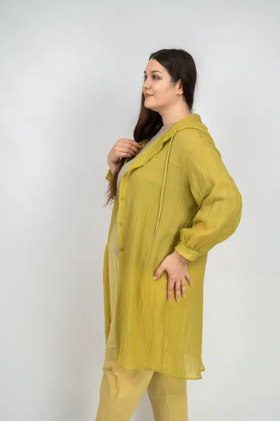 Пыльник рубашка удлиненный 9087 Размер 50-58 фото 5