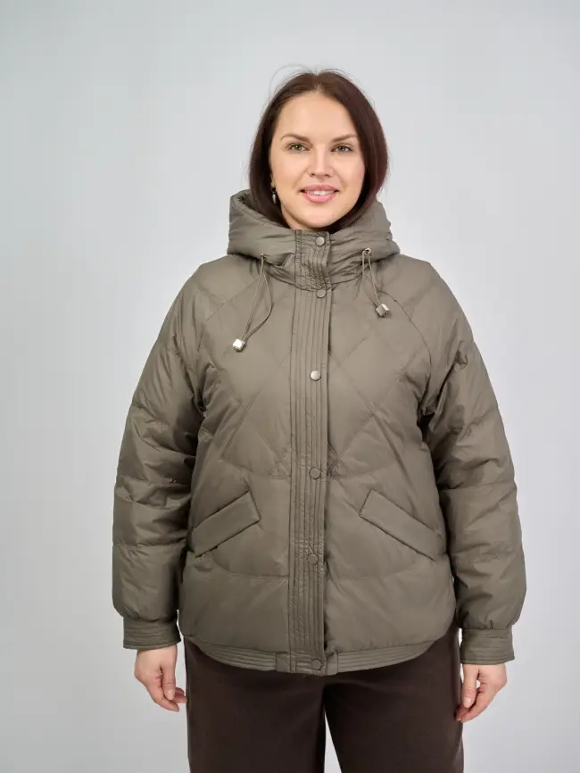 Пуховая куртка ЭттоПлюс 2553 Размер 48-52 фото 180