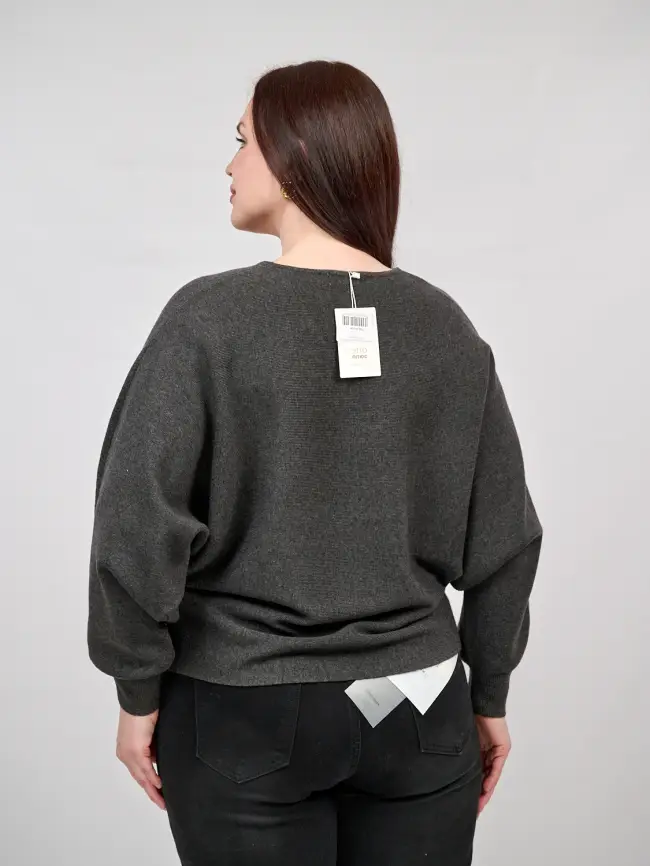 Джемпер с v-вырезом 2563 ЭттоПлюс Размер 50-58 фото 5