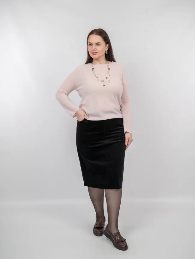Юбка вельвет 33413 ЭттоПлюс Размеры 50-58 фото 11