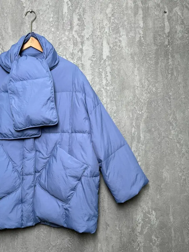 Пуховик женский с шарфом 8358 Размер 50-58 фото 36