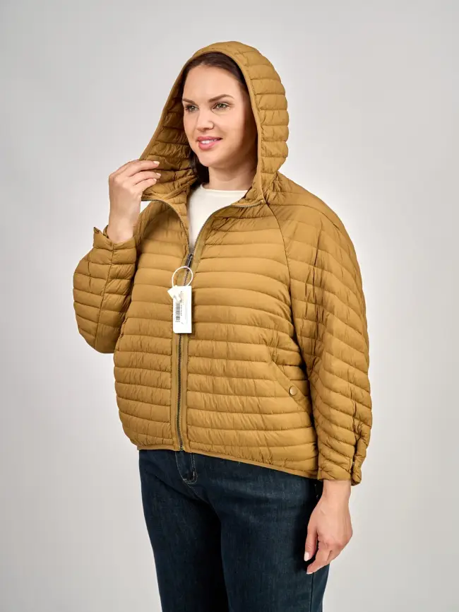 Легкая пуховая куртка размер 44-56 6007 фото 5