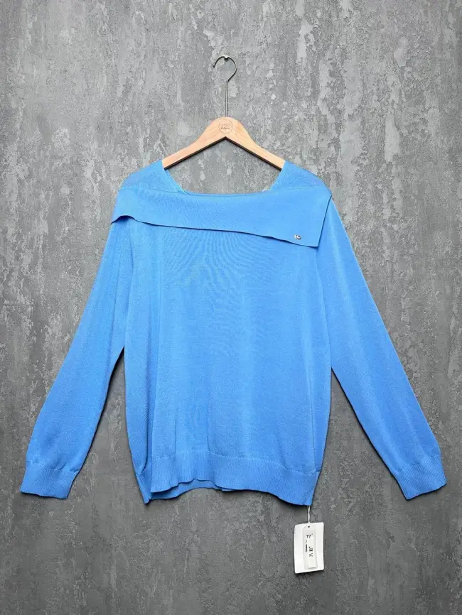 Джемпер 23310 Размер 50-58 (васильковый) Уценка фото 1