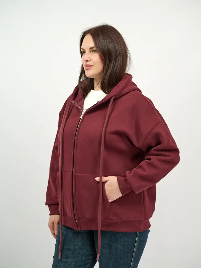 Худи зип утепленное оверсайз размер 50-58 506 фото 25
