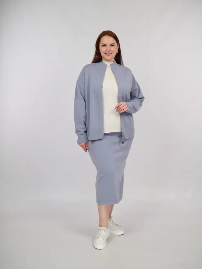 Кофта на молнии 25411 ЭттоПлюс Размер 50-58 фото 71