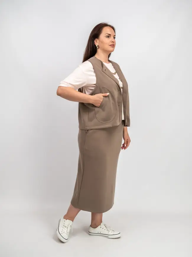 Костюм с юбкой 0012 Размеры 52-58 фото 20